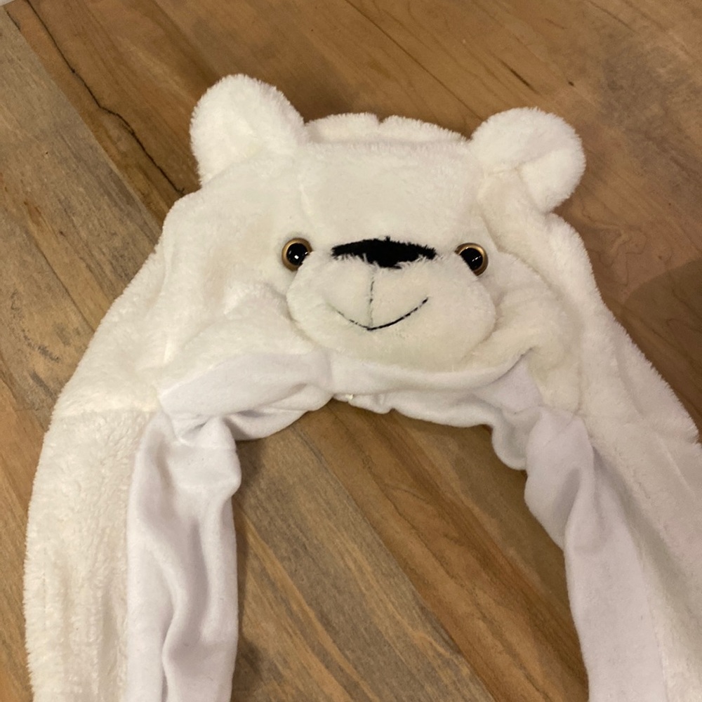 Cute Bear Beanie with hand warmers